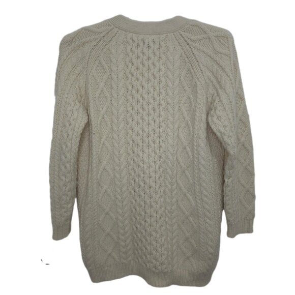 1269 Nili Lotan Designer 100% Wool Cable Knit Cardigan Sweater Sz.M Womens - Picture 2 of 5